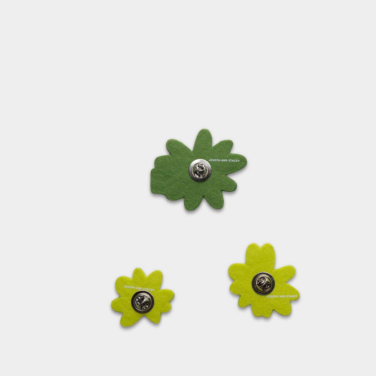 Daisy Brooch Set Lime