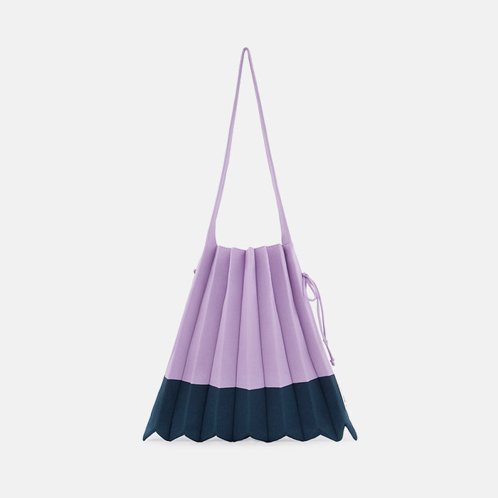 Lucky Pleats Knit M Mix Plum
