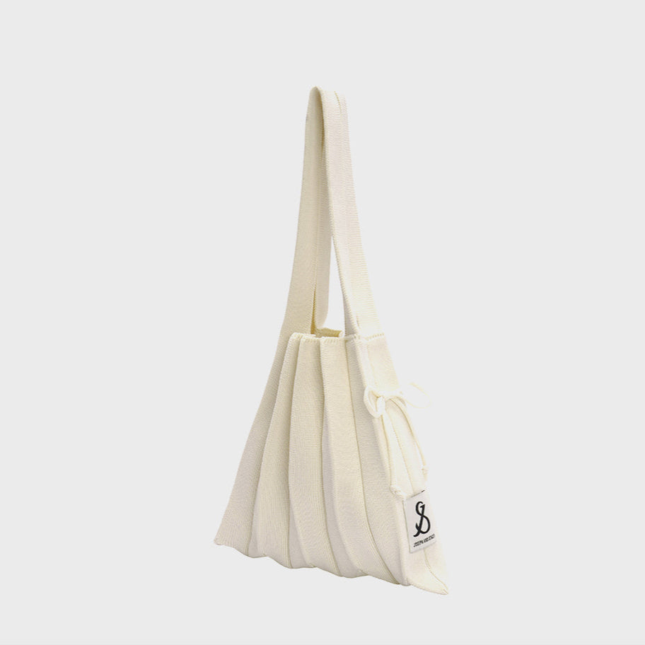 Lucky Pleats Knit S Vanilla
