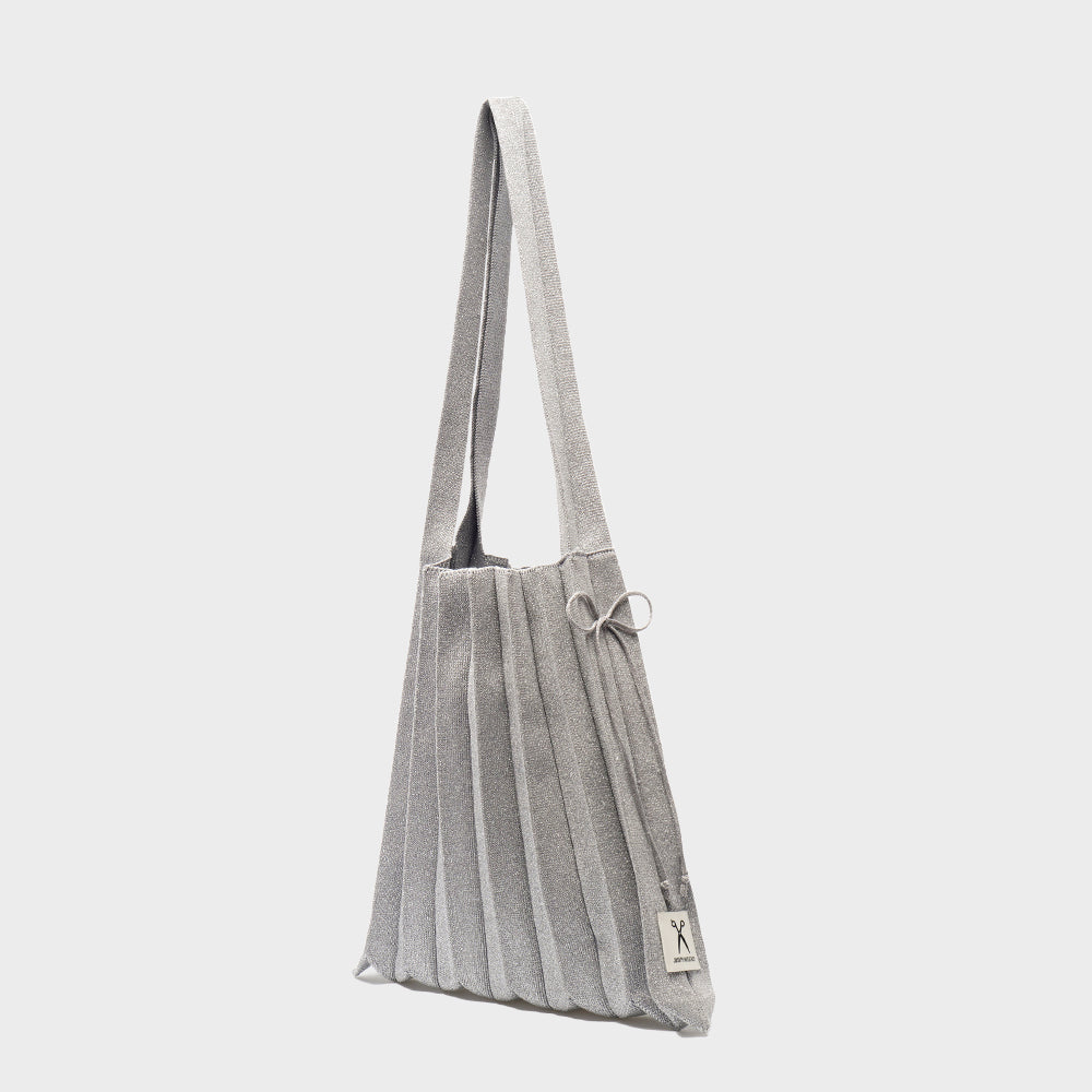 Lucky Pleats Knit M Starry Platinum