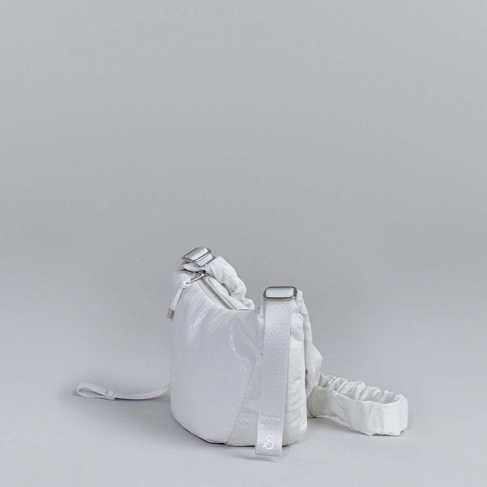 Daily Shirring Bag S Sleek White