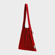 Lucky Pleats Knit M Crimson Red