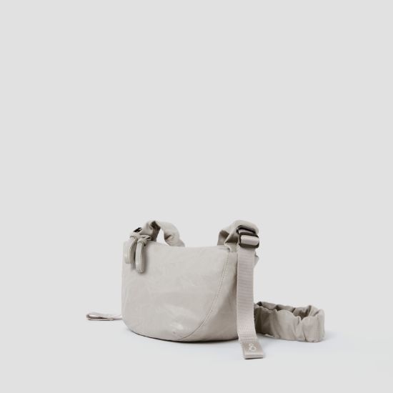Daily Shirring Bag S_Faux Leather Misty Cream