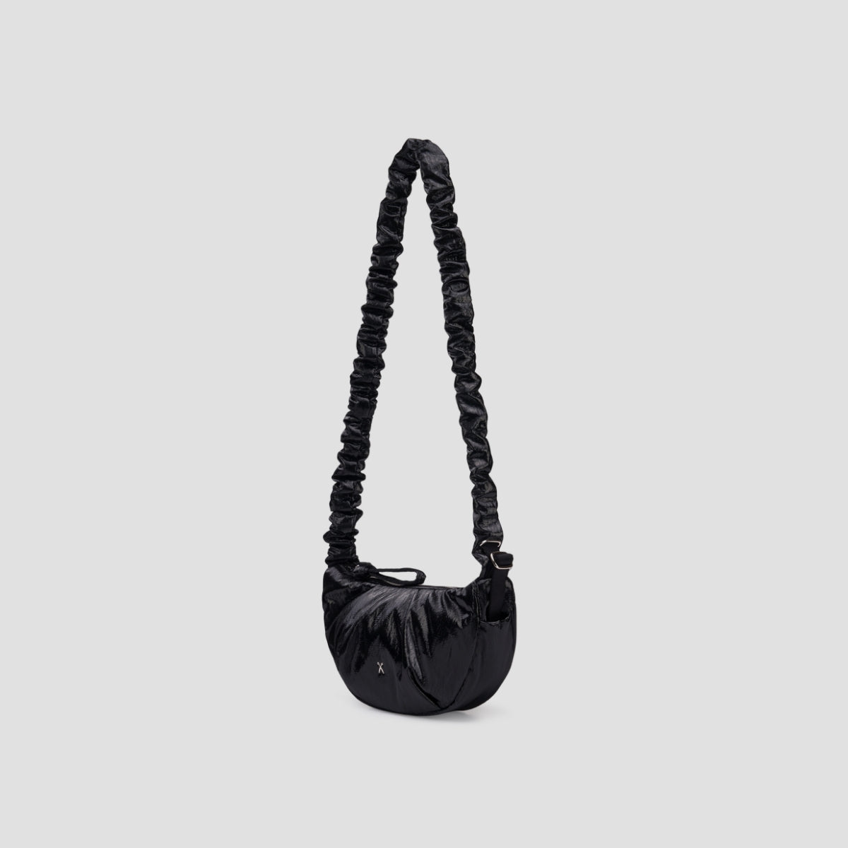 Daily Shirring Shoulder Bag Sleek Black