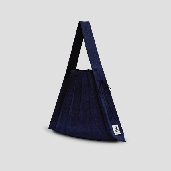 Lucky Pleats Knit L Starry Navy