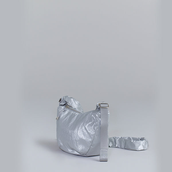 Daily Shirring Bag S Sleek Silver