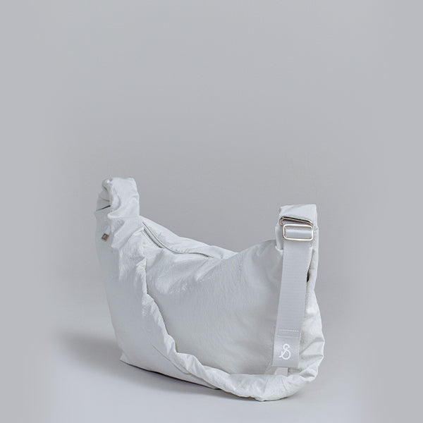Daily Shirring Bag M Sleek White