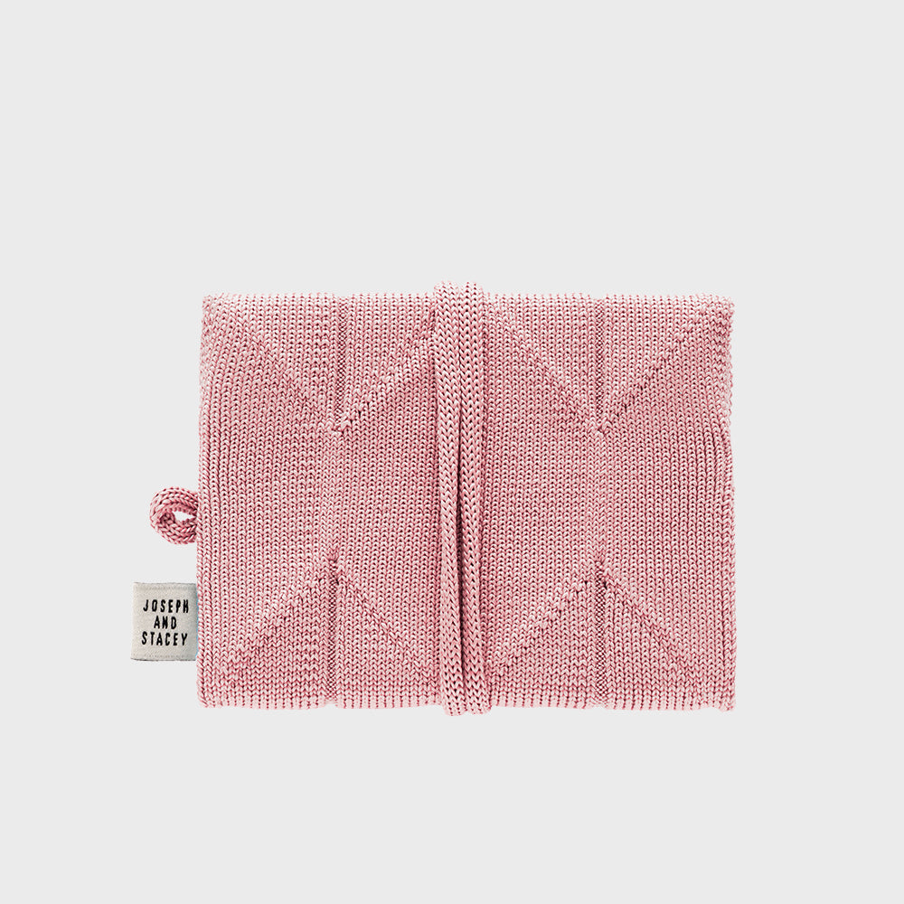 Lucky Pleats Knit Card Wallet Blossom Pink