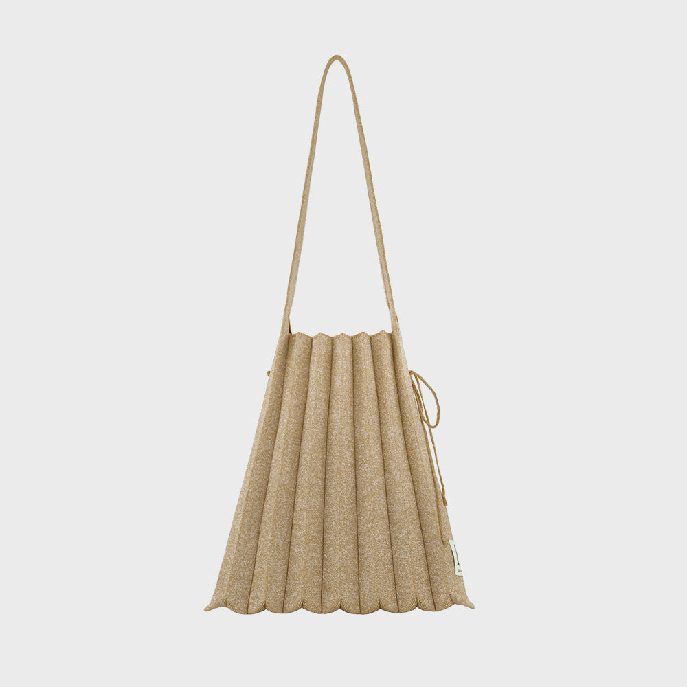Lucky Pleats Knit M Starry Hazelnut