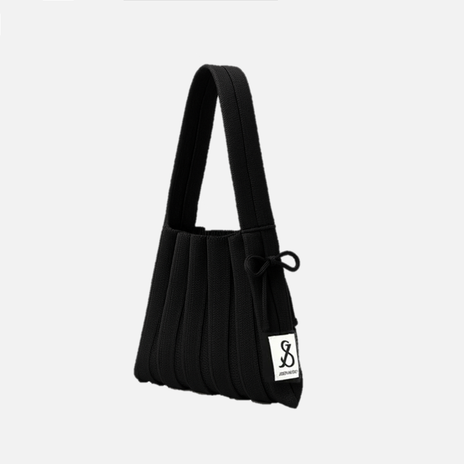 Lucky Pleats Knit S Rich Black