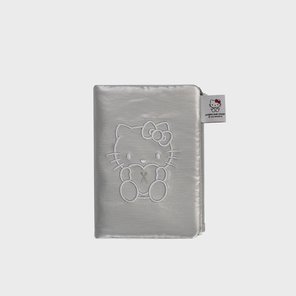 Sleek Travel Wallet Hello Kitty Silver