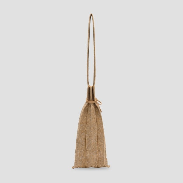 Lucky Pleats Knit Starry Wine Bag Champagne