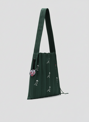 Lucky Pleats Knit M Tiger and Birds Deep Forest