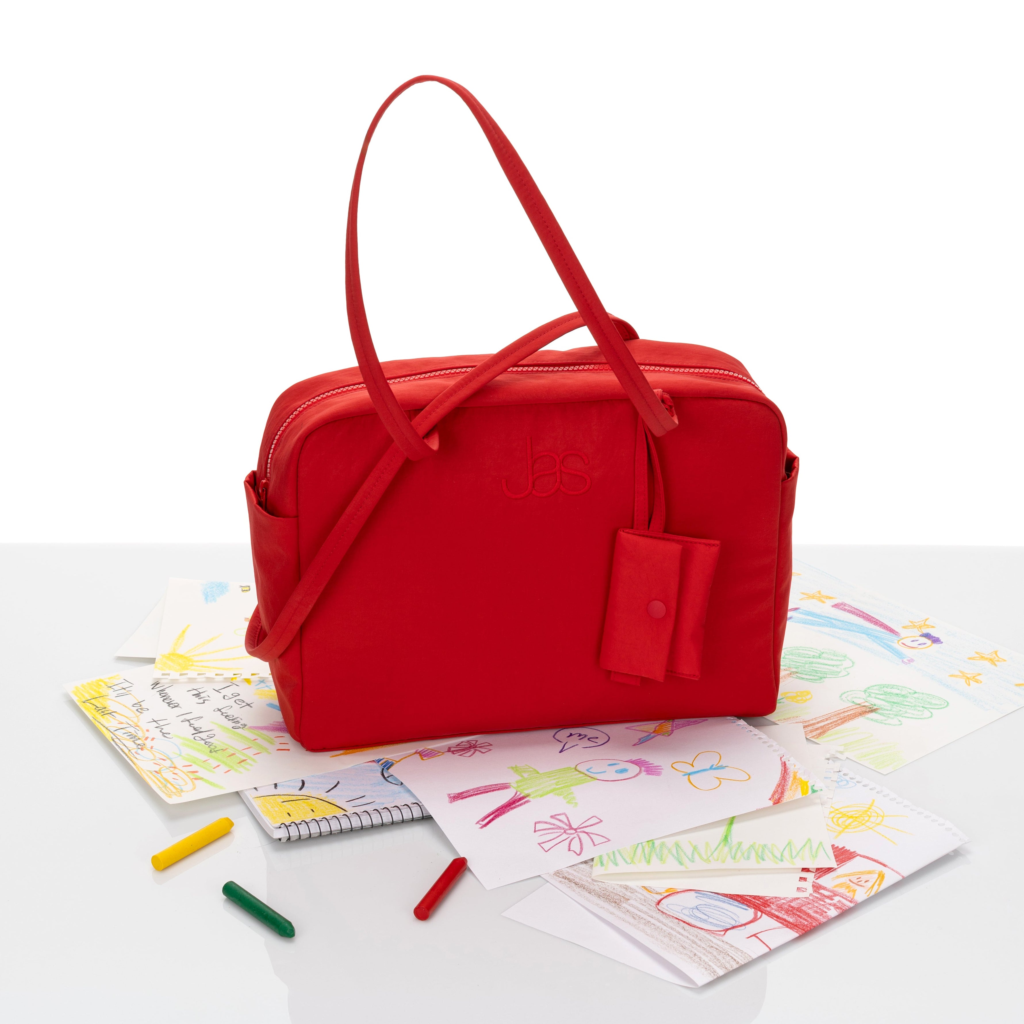 JAS Box Bag M Card Keyring Set Red
