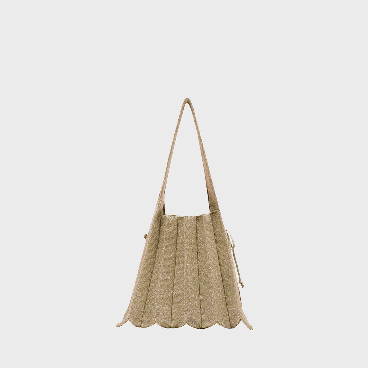 Lucky Pleats Knit S Starry Hazelnut