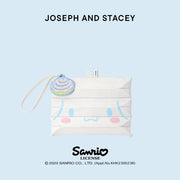 Lucky Pleats Knit Clutch S Cinnamoroll Cream White