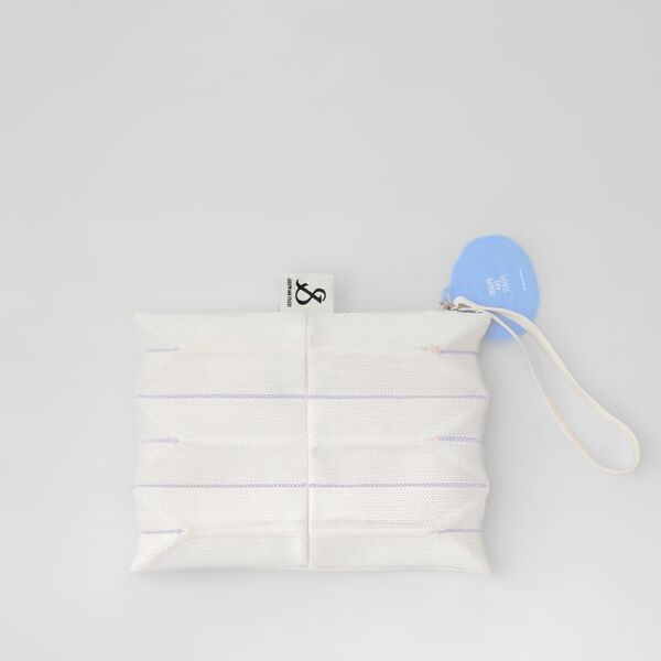 Lucky Pleats Knit Clutch S Cinnamoroll Cream White