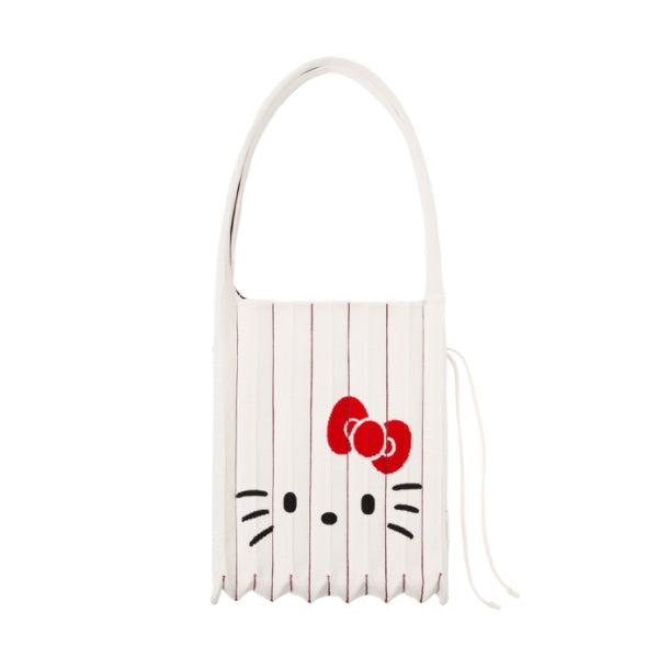 Lucky Pleats Knit M Hello Kitty Cream White