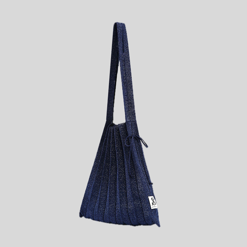 Lucky Pleats Knit M Starry Navy