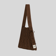 Lucky Pleats Knit M Grid Moca Choco