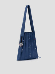 Lucky Pleats Knit M Tiger and Birds Mid Blue