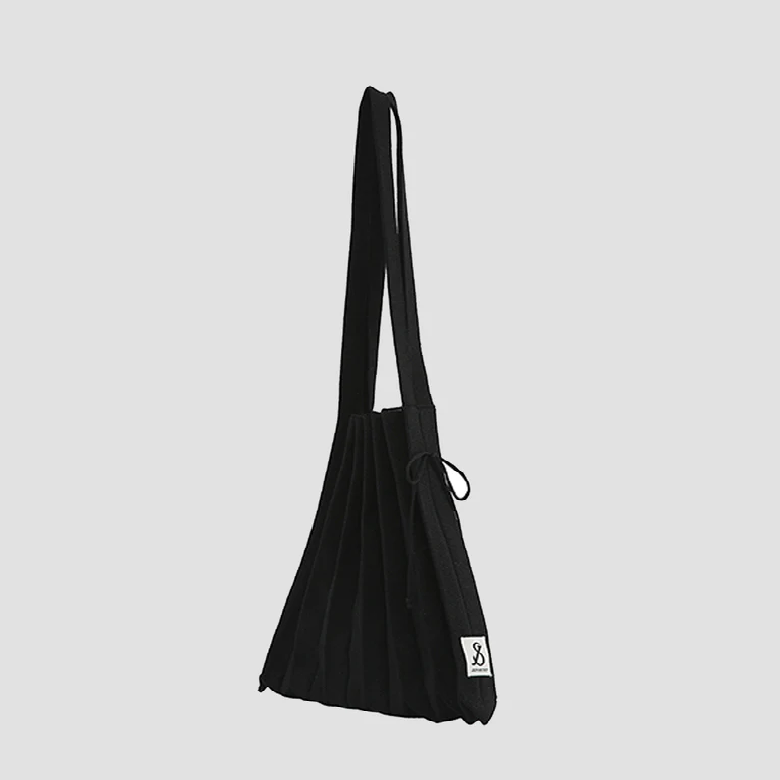 Lucky Pleats Knit M Starry Black